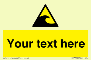 Custom warning tsunami hazard zone